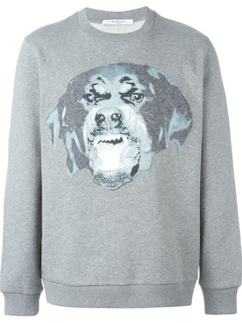 givenchy cuban-fit rottweiler fleece-back cotton-jersey sweatshirt|Givenchy Cuban.